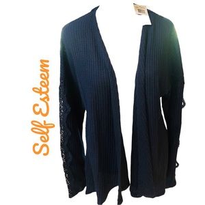 NWT-Sz XXL Self Esteem Split Back Cardigan